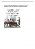 Human Resources Management in Canada Fourteenth  Canadian Edition 14th edition Gary Dessler Test Bank