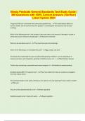 Illinois Pesticide General Standards Test Study Guide &vert; 200 Questions with 100&percnt; Correct Answers &vert; Verified &vert; Latest Update 2024