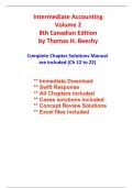 Solutions for Intermediate Accounting Volume 2, 8th Canadian Edition Beechy (All Chapters included)