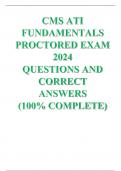 CMS ATI FUNDAMENTALS PROCTORED EXAM 2024  QUESTIONS AND CORRECT ANSWERS  (100% COMPLETE)  