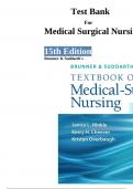 Test Bank For Medical Surgical Nursing 15th Edition by Brunner & Suddarth's