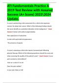 ATI Fundamentals Practice A 2019 Test Review with Assured Success &lpar;A&plus; Score&rpar; 20232024 Update&period;