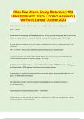 Ohio Fire Alarm Study Materials &vert; 100 Questions with 100&percnt; Correct Answers &vert; Verified &vert; Latest Update 2024