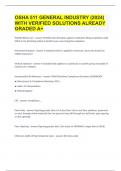 OSHA 511 GENERAL INDUSTRY &lpar;2024&rpar; WITH VERIFIED SOLUTIONS ALREADY GRADED A&plus;&period;