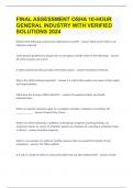 FINAL ASSESSMENT OSHA 10-HOUR GENERAL INDUSTRY WITH VERIFIED SOLUTIONS 2024&period;