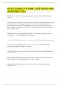 OSHA 30 HOUR EXAM QUESTIONS AND ANSWERS 2024&period;
