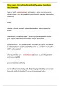 Final exam Ebersole & Hess Healthy Aging Questions And Answers 