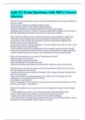 Agile E1 Exam Questions with 100&percnt; Correct Answers 