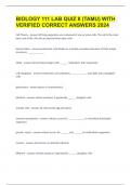 BIOLOGY 111 LAB QUIZ 8 &lpar;TAMU&rpar; WITH VERIFIED CORRECT ANSWERS 2024