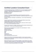 certified Lactation Course Exam-with 100&percnt; verified solutions-2024-2025