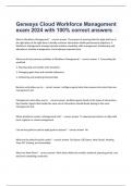Genesys Cloud Workforce Management exam 2024 with 100% correct answers