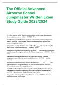 The Official Advanced  Airborne School  Jumpmaster Written Exam  Study Guide 2023&sol;2024