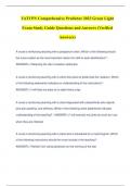 VATI PN Comprehensive Predictor 2023 Green Light Exam Study Guide Questions and Answers &lpar;Verified Answers&rpar;