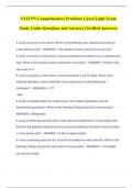 VATI PN Comprehensive Predictor Green Light Exam Study Guide Questions and Answers &lpar;Verified Answers&rpar;