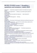 BCOR 370 WVU exam 1 Houghton &vert; questions and answers &vert; latest 2024 