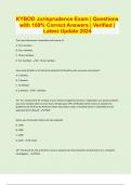 KYBOD Jurisprudence Exam &vert; Questions with 100&percnt; Correct Answers &vert; Verified &vert; Latest Update 2024