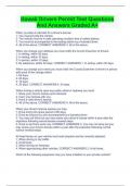 Hawaii Drivers Permit Test Questions And Answers Graded A&plus;