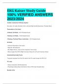 BEST REVIEW EKG Kaiser Study Guide 100% VERIFIED ANSWERS  2023/2024