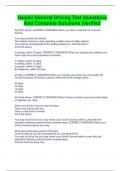 Hawaii General Driving Test Questions And Complete Solutions &vert;Verified