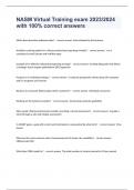 NASM Virtual Training exam 2023&sol;2024 with 100&percnt; correct answers