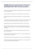 NASM Virtual Coaching Exam Practice 1 2023&sol;2024 with 100&percnt; correct answers
