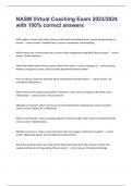NASM Virtual Coaching Exam 2023&sol;2024 with 100&percnt; correct answers