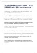 NASM Virtual Coaching Chapter 1 exam 2023&sol;2024 with 100&percnt; correct answers