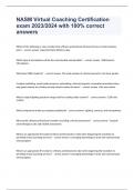 NASM Virtual Coaching Certification exam 2023&sol;2024 with 100&percnt; correct answers