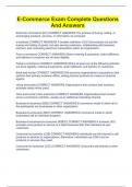 E-Commerce Exam Complete Questions And Answers