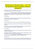 E-Commerce- Review Test 1&colon; 1&period;01-1&period;02 50 Questions And Complete Answers Graded A&plus;
