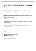 OCS American Military History Lesson 6 Question and answers already passed 2023/2024
