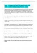 OAE FOUNDATIONS OF READING &lpar;190&rpar; WITH COMPLETE SOLUTIONS 100&percnt;