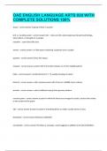 OAE ENGLISH LANGUAGE ARTS 020 WITH COMPLETE SOLUTIONS 100&percnt;