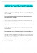 OAE EARLY CHILDHOOD SPECIAL EDUCATION&lpar;013&rpar; PRACTICE TEST WITH COMPLETE SOLUTIONS 100&percnt;
