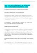 OAE 190 - FOUNDATIONS OF READING WITH COMPLETE SOLUTIONS 100&percnt;