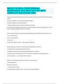 MIDDLE SCHOOL PROFESSIONAL KNOWLEDGE OAE PRACTICE SET WITH COMPLETE SOLUTIONS 100&percnt;