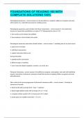 FOUNDATIONS OF READING 190 WITH COMPLETE SOLUTIONS 100&percnt;