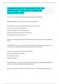FOUNDATIONS OF READING &lpar;FOR&rpar; 190 &lpar;PREVIOUSLY 090&rpar; WITH COMPLETE SOLUTIONS 100&percnt;