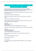 Telecommunication exam questions with correct answers &vert;verified