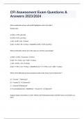 CFI Assessment Exam Questions & Answers 2023&sol;2024
