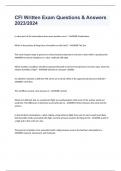 CFI Written Exam Questions & Answers 2023&sol;2024