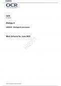 OCR A Level Biology A paper 1(H420/01)Mark Scheme for June 2023