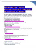 FISDAP- NREMT TRAUMA PRACTICE 2023-2024 QUESTIONS WITH CORRECT ANSWERS GRADED A+