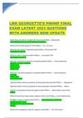 LMR GEORGETTE’S PMHNP FINAL EXAM LATEST 2023 QUESTIONS WITH ANSWERS NEW UPDATE 