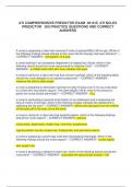 ATI COMPREHENSIVE PREDICTOR EXAM &vert; COMPREHENSIVE ATI PREDICTOR QUESTIONS AND CORRECT ANSWERS 200 PRACTICE QUESTIONS AND CORRECT ANSWER UPDATED 2022&sol;2023 An AP and a nurse are turning a client onto the right side&period; Which of the following actions by the AP r
