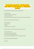 Cvent Sourcing Exam &vert; 65 Questions  with 100&percnt; Correct Answers &vert; Updated &  Verified