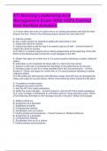 ATI Nursing Leadership And Management Exam With 100% Correct And Verified Answers