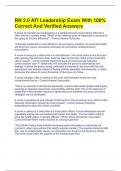 RN 2&period;0 ATI Leadership Exam With 100&percnt; Correct And Verified Answers