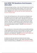 Exit HESI 700 Questions And Answers 2023-2024