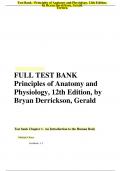 FULL TEST BANK Principles of Anatomy and Physiology, 12th Edition, by Bryan Derrickson, Gerald FULL TEST BANK Principles of Anatomy and Physiology, 12th Edition, by Bryan Derrickson, Gerald FULL TEST BANK Principles of Anatomy and Physiology, 12th Edition